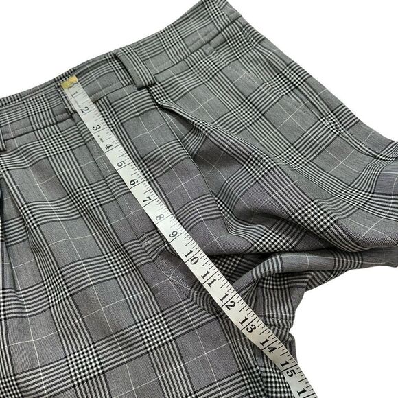Ganni Check Plaid Phantom Suiting Pleated Window Pane Academia Trouser Pant 8/10 - Picture 8 of 14